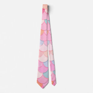Dreamy Rainbow Fish Scale Tie