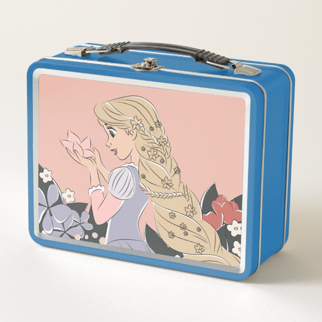 Dreamy Rapunzel in Bloom Metal Lunch Box (Front)