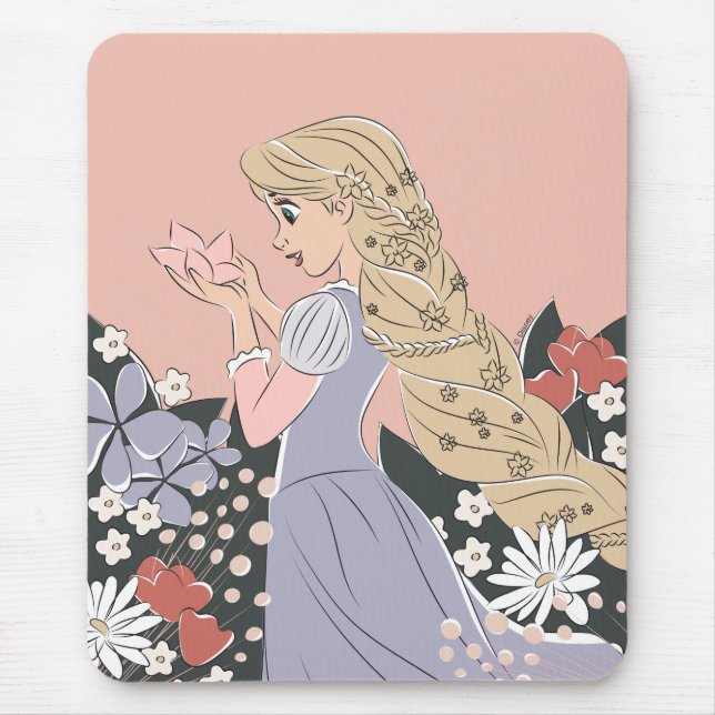 Dreamy Rapunzel in Bloom Mouse Pad (Front)