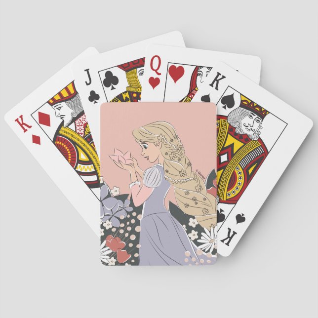 Dreamy Rapunzel in Bloom Playing Cards (Back)