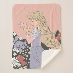 Dreamy Rapunzel in Bloom Sherpa Blanket