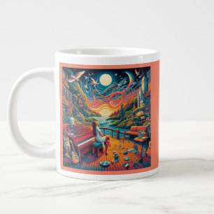 Dreamy Riverfront Harmony Large Coffee Mug