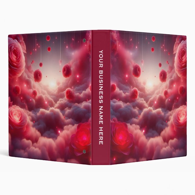 Dreamy Romantic Fantasy Roses Love Binder (Background)