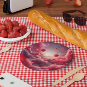 Dreamy Romantic Fantasy Roses Love Paper Plate