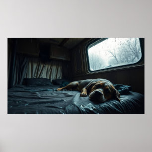 Dreamy RV Dog Nap Poster