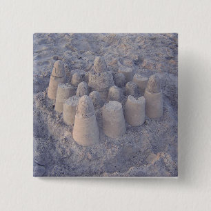 dreamy sandcastle 2 inch square button