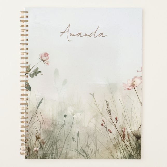 Dreamy Scene of Spring Flowers Planner (Front)