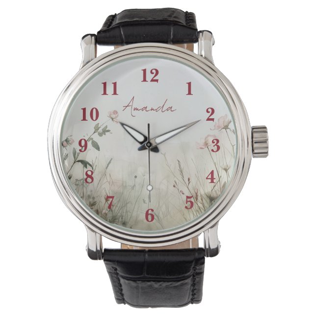 Dreamy Scene of Spring  Flowers Watch (Front)