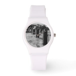 Dreamy Seawall Grayscale Watch