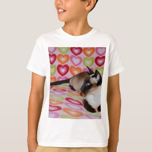 Dreamy Siamese Cat Hearts T-Shirt