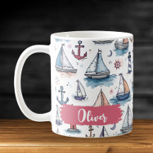 Dreamy Sketches of Sailboats Anchors & Lighthouses