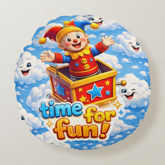 Dreamy sky high round pillow (Front)