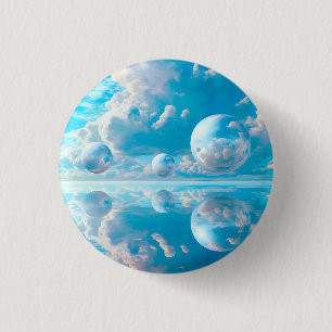 Dreamy Sky Surreal Nature Landscape 1 Inch Round Button