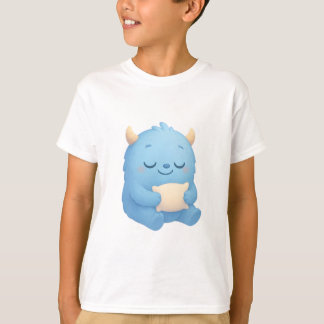 Dreamy Sleep Monster — Soft Blue Baby & Kids T-Shirt