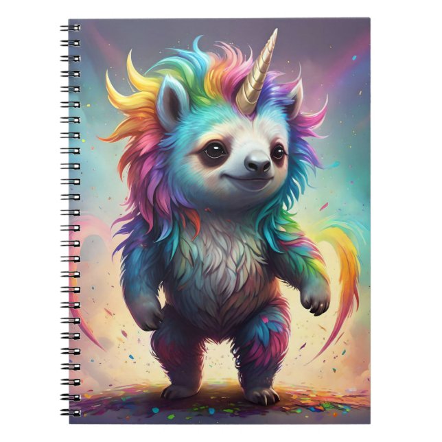 Dreamy Slothicorn: A Rainbow Baby Fantasy, Notebook (Front)
