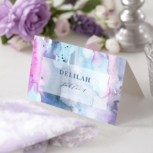 Dreamy Spring Bridal Shower Folded Place Cards (Creator Uploaded)
