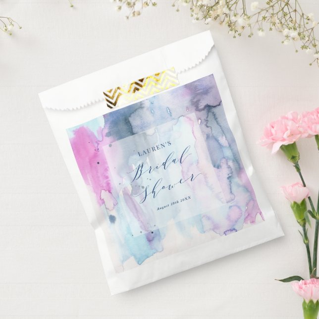 Dreamy Spring Watercolor Bridal Shower Favor Bag (Sealed)