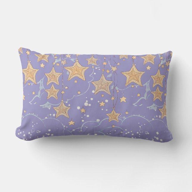 Dreamy Star Wish Throw Pillow (Front)