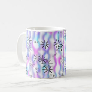 Dreamy Starburst Waves Pattern Coffee Mug