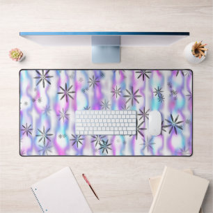 Dreamy Starburst Waves Pattern Desk Mat