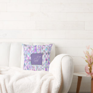 Dreamy Starburst Waves Pattern Personalized Throw Pillow