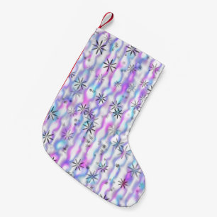Dreamy Starburst Waves Pattern Small Christmas Stocking