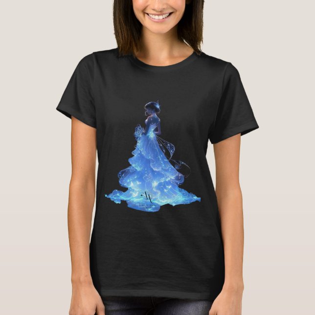 Dreamy Starry Glow Hoodie - Ethereal Elegance T-Shirt (Front)