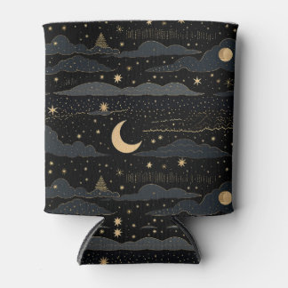 Dreamy Starry Night Sky Can Cooler