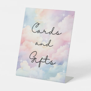 Dreamy Stars Cards Gifts Baby Shower Pedestal Sign