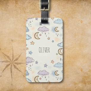 Dreamy Stars, Moons, and Fluffy Clouds  Luggage Tag
