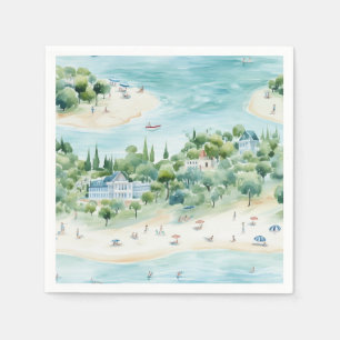 Dreamy Summer Seaside Holidays - Napkin