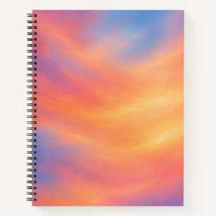 Dreamy Sunset Notebook Colourful Pastel Sky