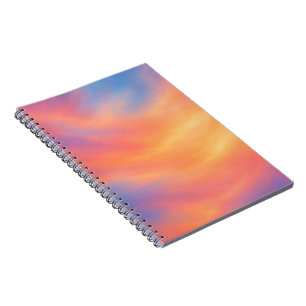 Dreamy Sunset Notebook   Pink Blue Pastel Journal