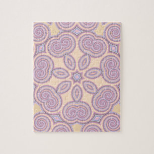 Dreamy Swirls – Pastel Psychedelic Pattern Jigsaw Puzzle