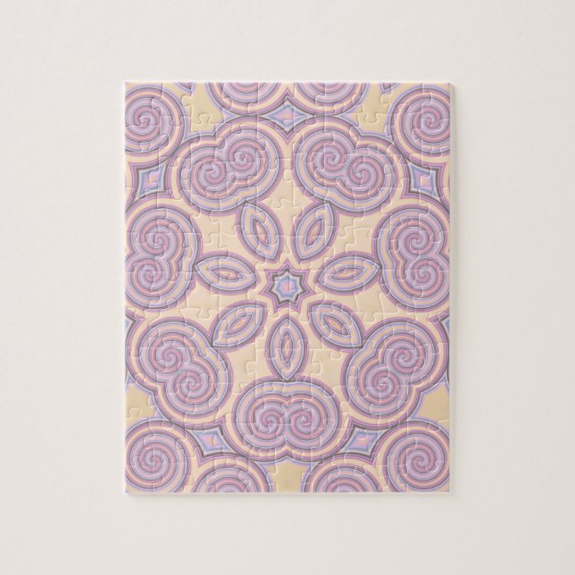 Dreamy Swirls – Pastel Psychedelic Pattern Jigsaw Puzzle (Vertical)
