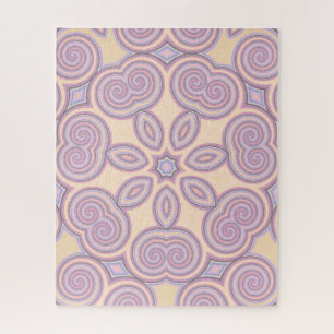 Dreamy Swirls – Pastel Psychedelic Pattern Jigsaw Puzzle