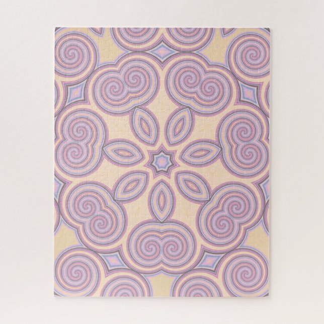 Dreamy Swirls – Pastel Psychedelic Pattern Jigsaw Puzzle (Vertical)