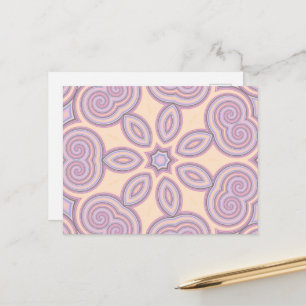Dreamy Swirls – Pastel Psychedelic Pattern Postcard