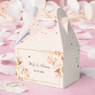 Dreamy Terracotta Autumnal Nebula Wedding Gift Favor Box