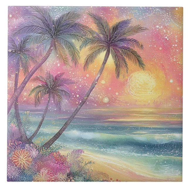 Dreamy & tropical beachscape tile (Front)