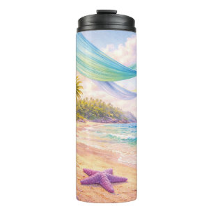 Dreamy Tropical Paradise Thermal Tumbler