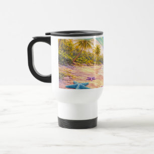 Dreamy Tropical Paradise Travel Mug