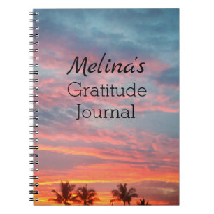 Dreamy Tropical Sunset Gratitude Notebook