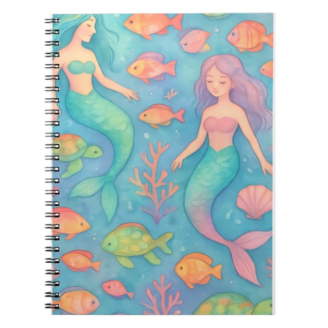 Dreamy Underwater Fantasy Pattern Notebook (Front)