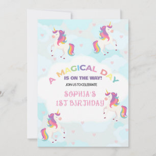Dreamy Unicorn Birthday Invitation