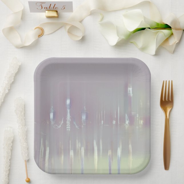 Dreamy Venice Italy Paper Plate (Wedding)