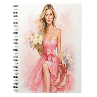 Dreamy Watercolor Bride Notebook