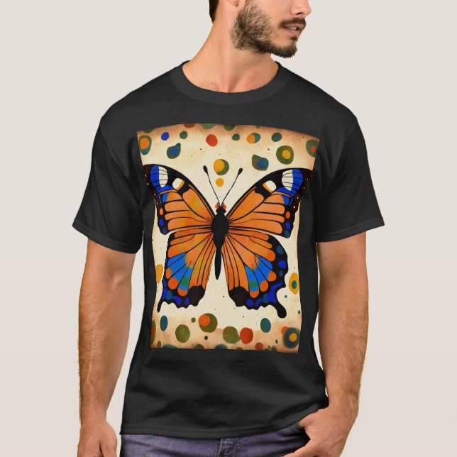 Dreamy Watercolor Butterfly T-Shirt Design (Devant)