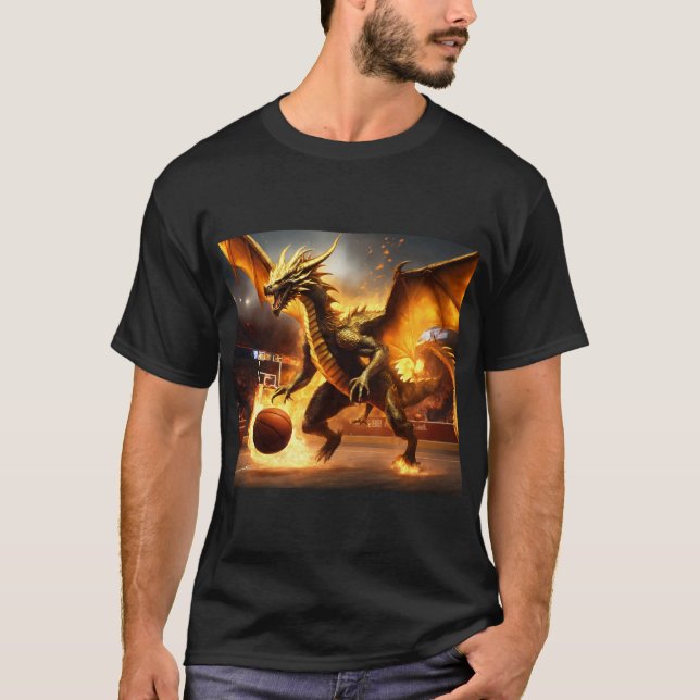 Dreamy Watercolor Dragon T-Shirt Design (Devant)