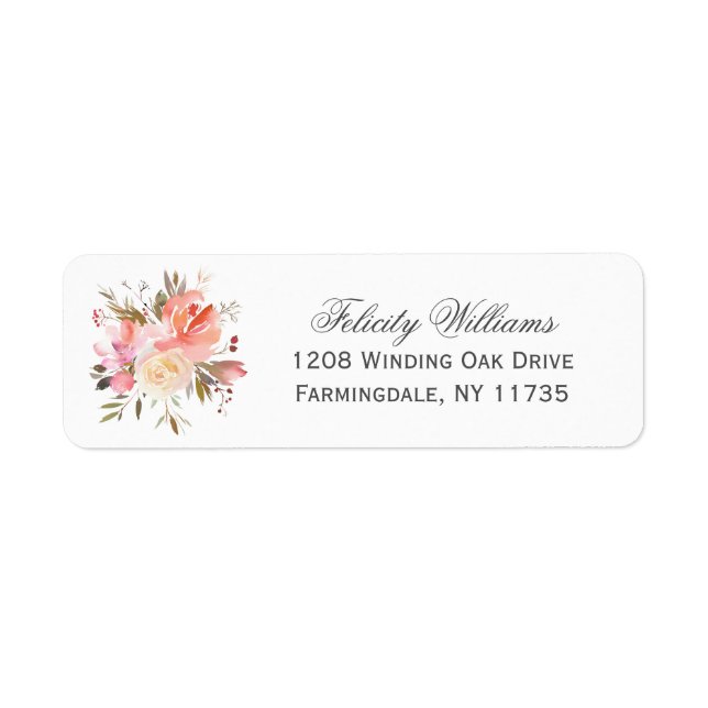 Dreamy Watercolor Floral Bouquet (Front)
